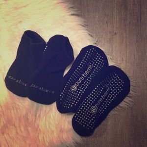 2 pair Pure Barre brand barre socks